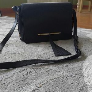 Brian Atwood Black Leather Crossbody Bag
